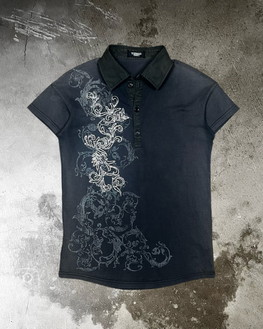 Tornado Mart Faded Tribal w/ Swarovski Crystals Polo