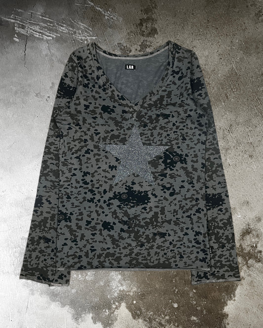 LGB Star Camo Flared-Sleeve Longsleeve