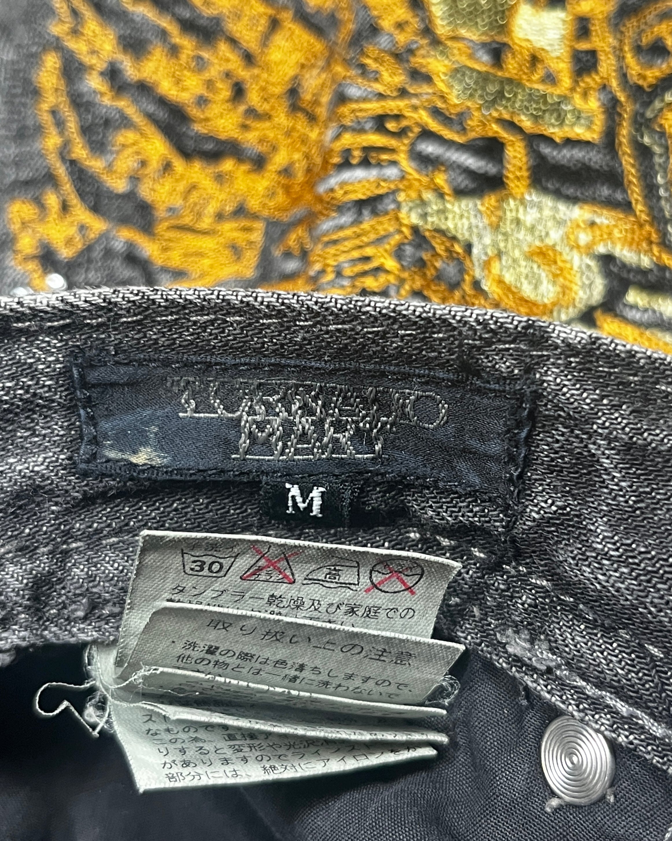 Tornado Mart Embroidered Jeans w/ Swarovski Crystals